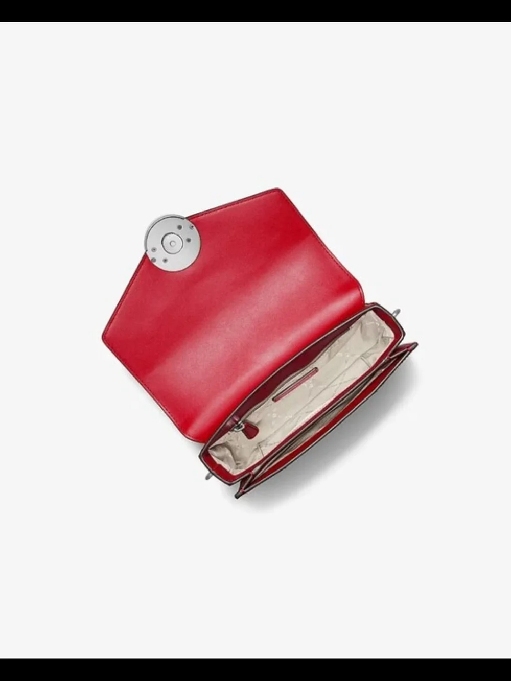 Michael Kors Red MK Chain Shoulder Bag